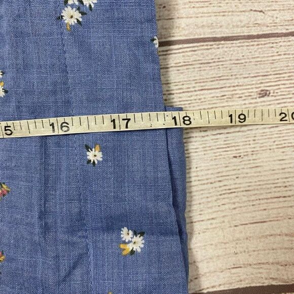 Ana women XS v-neck short sleeve floral print top blue brand new - Picture 9 of 10